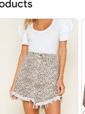 We the Free cheetah skirt size 26